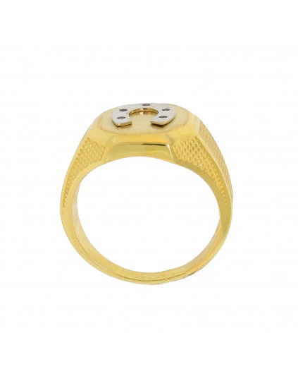 Anel ferradura de cavalo masculino em ouro 18k - 0030823